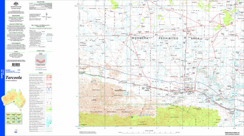 Tarcoola SH53-10 Topographic Map 1:250k