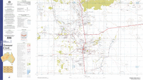 Tennant Creek SE53-14 Topographic Map 1:250k