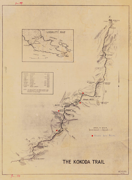Kokoda Trail Wall Map