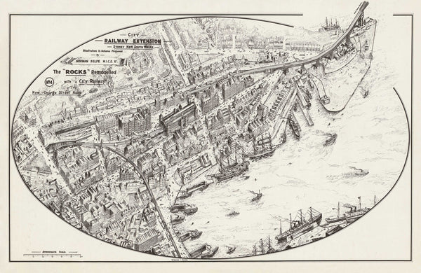 The "Rocks" Sydney 1886-1890 Vintage Print