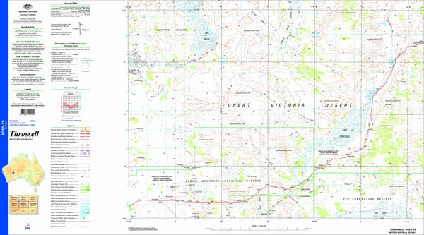 Throssell SG51-15 Topographic Map 1:250k 