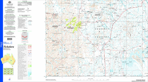 Tickalara SH54-03 Topographic Map 1:250k