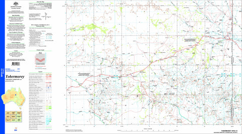 Tobermorey SF53-12 Topographic Map 1:250k