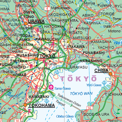 Japan Tokyo and Kanto/Chubu Region ITMB Map