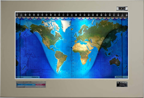 Original Kilburg Geochron Topographical - Brushed Stainless Steel Polished Silver