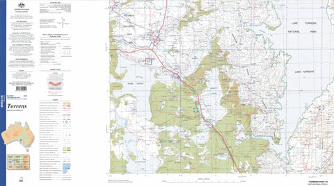 Torrens SH53-16 Topographic Map 1:250k
