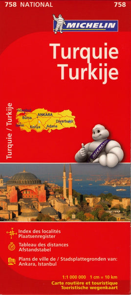 Turkey Michelin Map 758