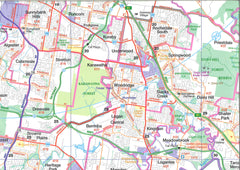 Brisbane Business 465 Map UBD 1480 x 1980mm Laminated Wall Map