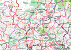 Sydney Business Map 265 Laminated Wall Map – detail view – UBD | Mapworld
