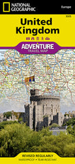 United Kingdom National Geographic Folded Map