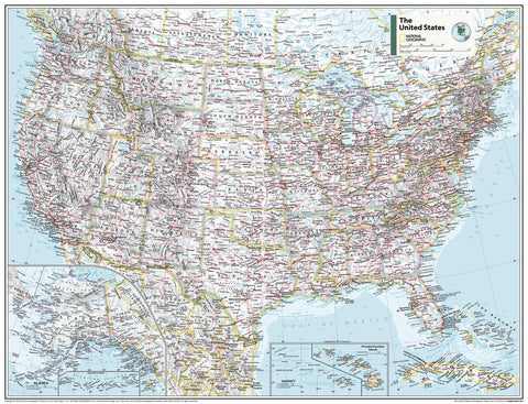 United States Political Atlas of the World, 11th Edition, National Geographic Wall Map