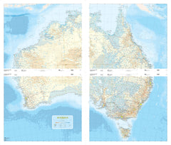 Australia-in-Four - Wall Map