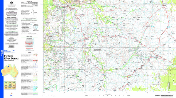 Victoria River Downs SE52-04 Topographic Map 1:250k