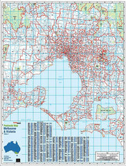 Victoria & Melbourne Postcode Laminated Wall Map 1036 x 788mm