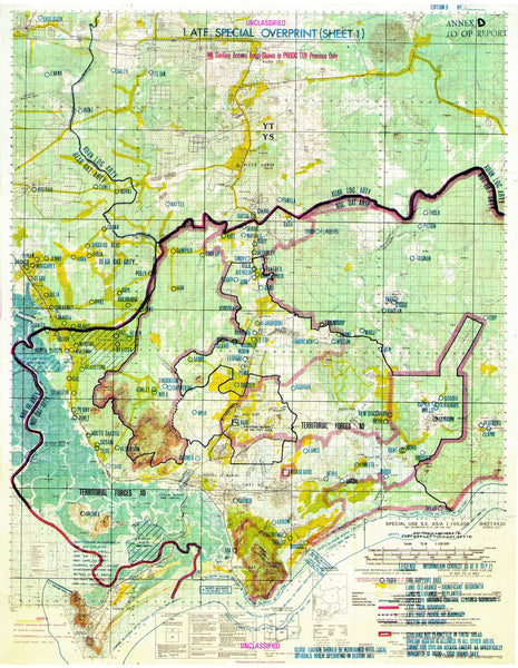 Vietnam War - Phước Tuy Province Wall Map