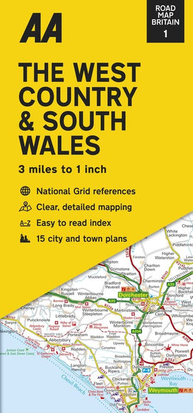 The West Country & South Wales AA Road Map 1