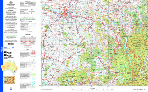 Wagga Wagga SI55-15 Topographic Map 1:250k