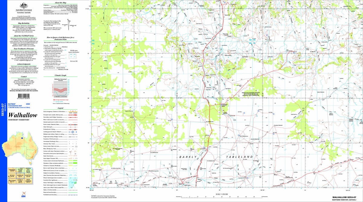 Walhallow SE53-07 Topographic Map 1:250k | Mapworld