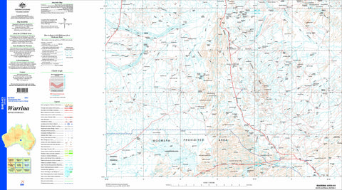 Warrina SH53-03 Topographic Map 1:250k