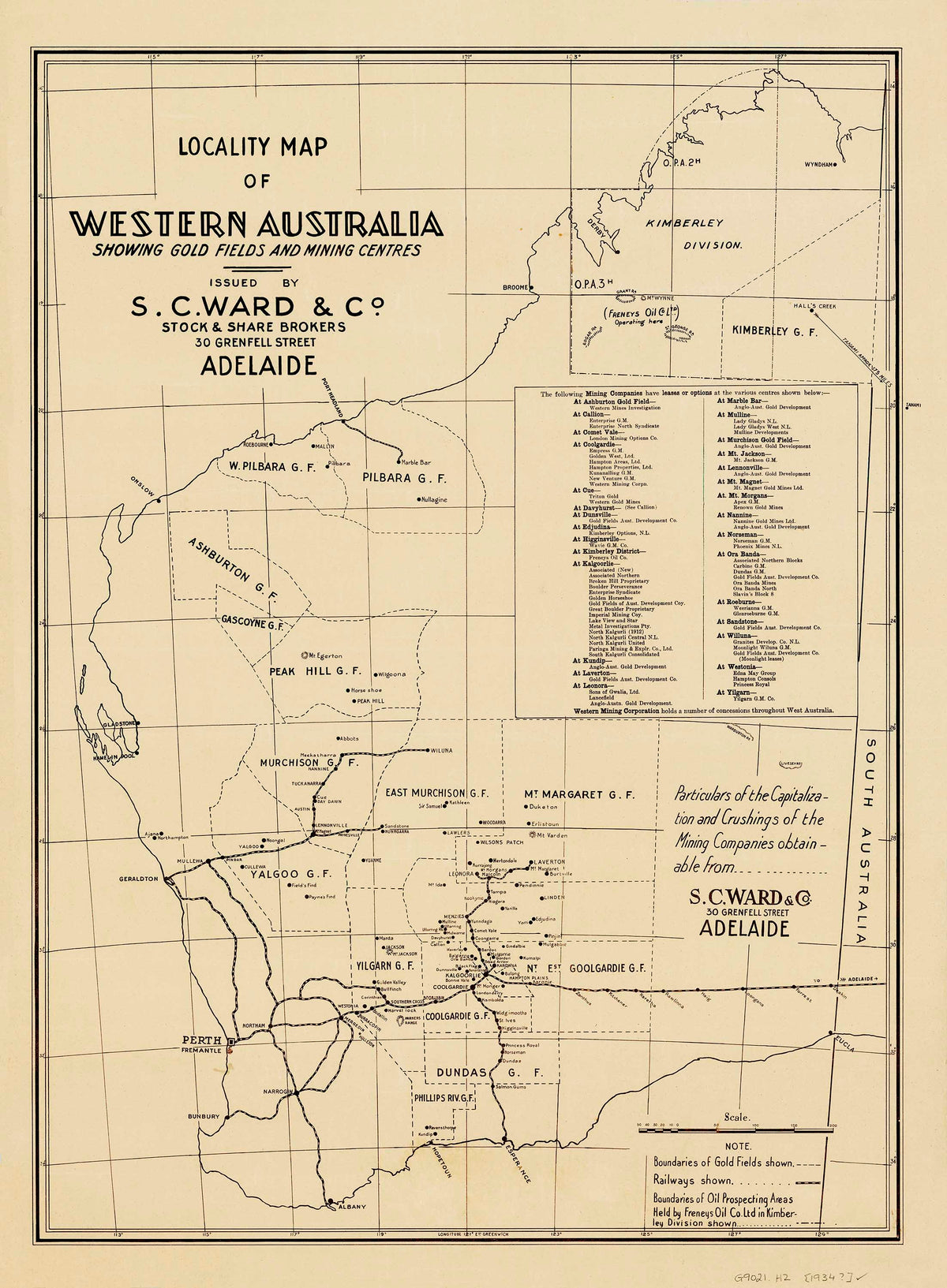 Western Australia Goldfields & Mining Centres | Mapworld