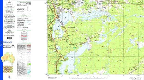 Widgiemooltha SH51-14 Topographic Map 1:250k