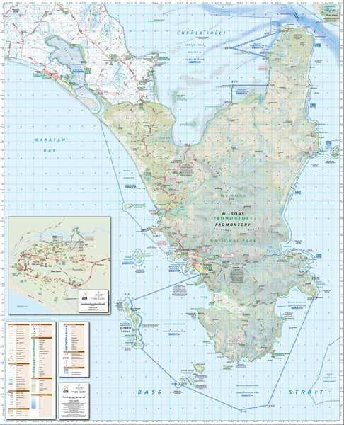 Wilsons Promontory (VIC) Topographic Wall Map by Spatial Vision
