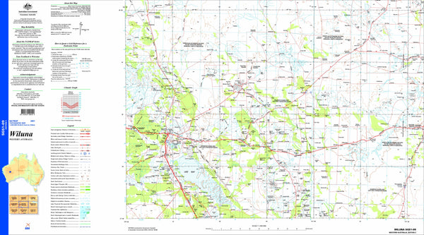 Wiluna SG51-09 Topographic Map 1:250k