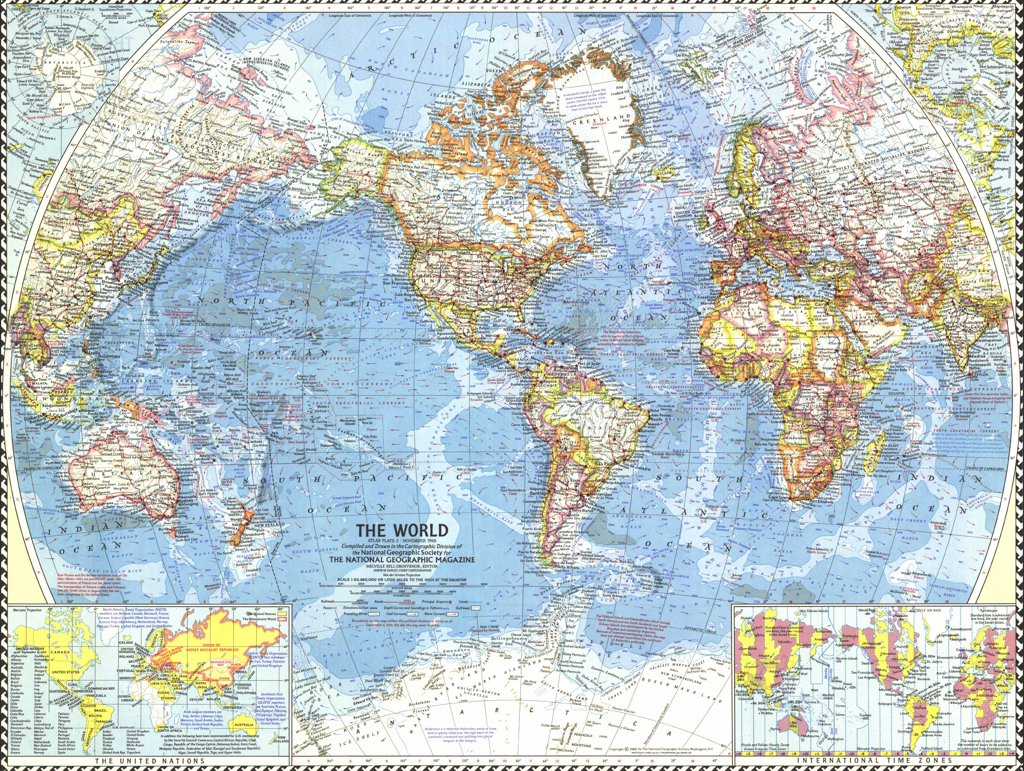 World Wall Map 1960 by National Geographic Shop Mapworld