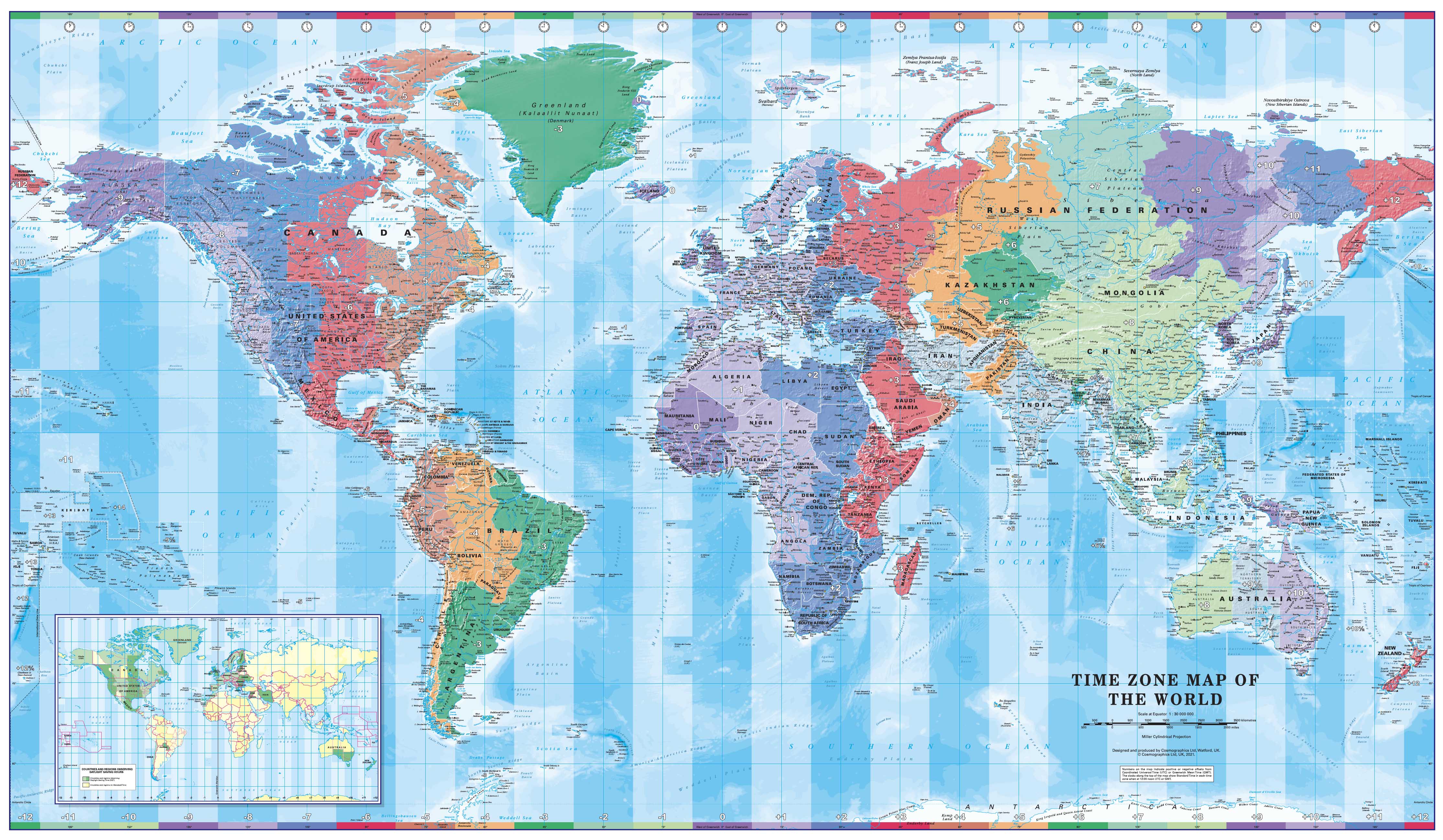 Current Time Map Clock With Time Zone Map US Time Zones Wall Clock United States Map