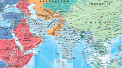 World Time Zone Wall Map 1022 x 595mm