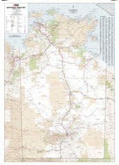 Northern Territory Hema 1000 x 1430mm Supermap Laminated Wall Map with Free Map Dots