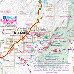 Kimberley Hema 1430 x 1000mm Supermap Laminated Wall Map with Hang Rails