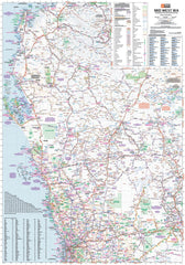 Mid West Western Australia Hema 700 x 1000mm Laminated Wall Map