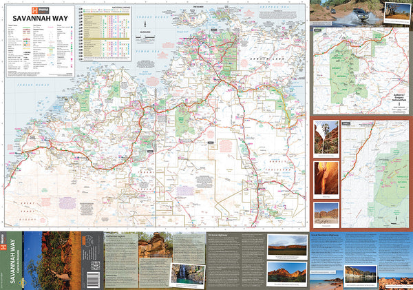 Savannah Way Cairns to Broome Hema 745 x 700 mm Laminated Wall Map