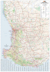 South West Western Australia Hema 700 X 1000mm Laminated Wall Map