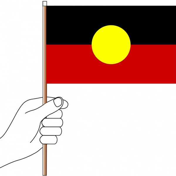 Aboriginal Flag Handwaver - Plastic
