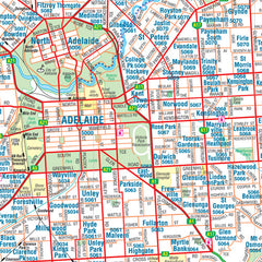 Adelaide & Region Hema 700 x 1000mm Laminated Wall Map