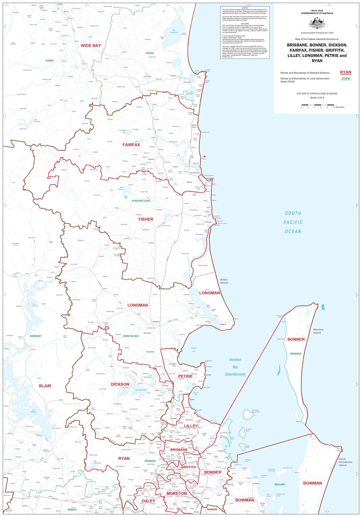 Queensland Federal Electoral Divisions and | Mapworld