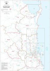 Queensland Electoral Divisions and Local Government Areas Map - Wide Bay & Area