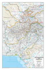 Afghanistan & Pakistan National Geographic 826 x 546mm Wall Map