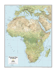 Africa Physical National Geographic 559 X 711mm Wall Map