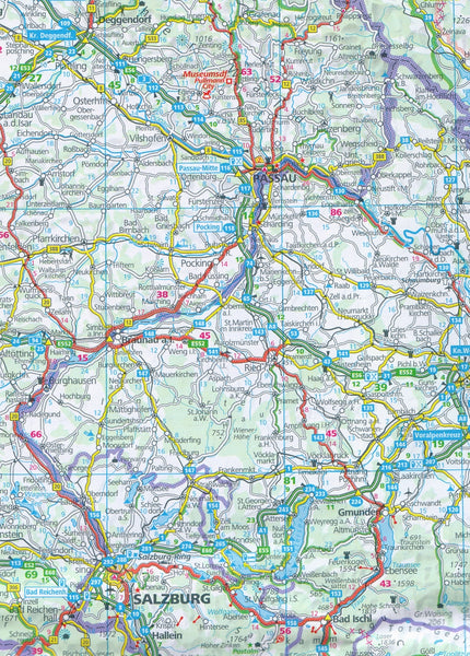 Alpine Countries Hallwag, Buy Map of Alpine Countries - Mapworld
