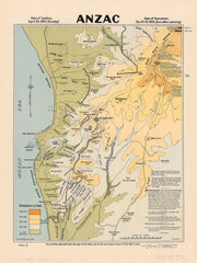 ANZAC Wall Map by Robinson published 1916