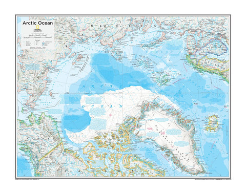 The Arctic National Geographic 711 X 559mm Wall Map