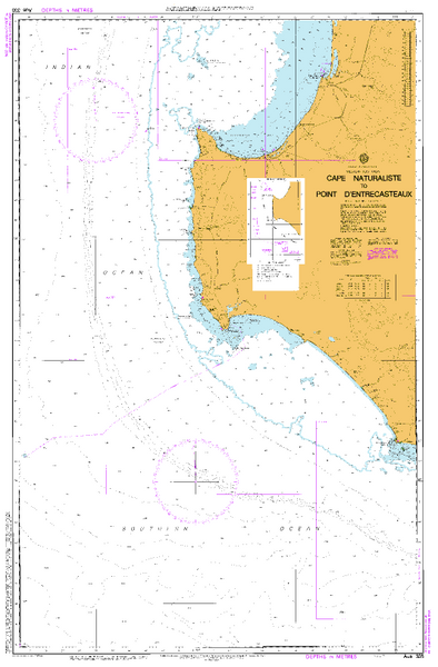 AUS 335 - Cape Naturaliste to Point D'Entrecasteaux Nautical Chart