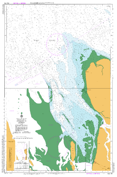 AUS 45 - Approaches to Derby Nautical Chart