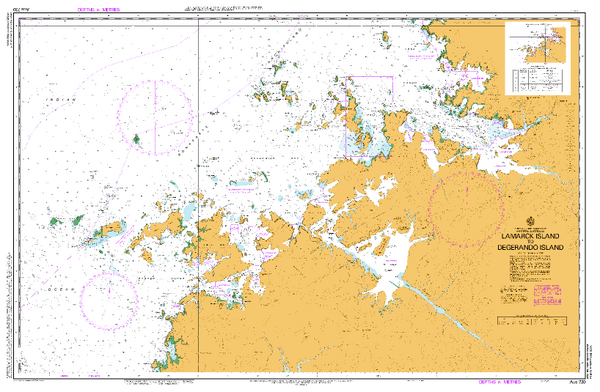 AUS 730 - Lamarck Island to Degerando Island Nautical Chart