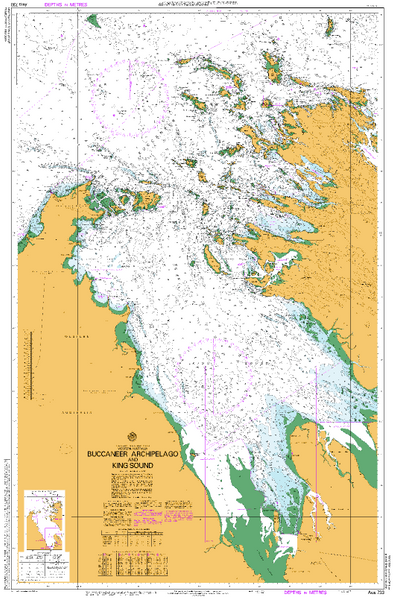 AUS 733 - Buccaneer Archipelago and King Sound Nautical Chart