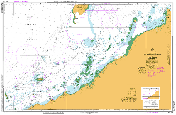 AUS 743 - Barrow Island to Onslow Nautical Chart