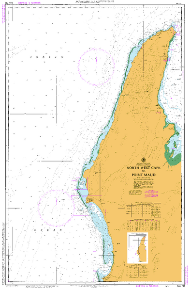 AUS 745 - North West Cape to Point Maud Nautical Chart
